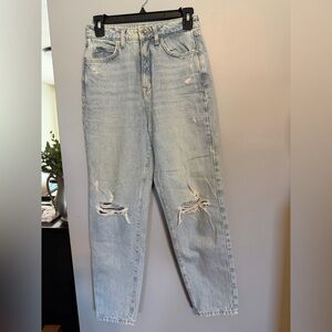Zara Light Blue Straight Leg Jeans